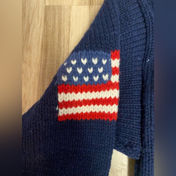 ECUADOR ARTESANIA CORZANA WOOL HANDMADE SWEATER AMERICA CARDIGAN WOMEN SZ XL - Picture 3 of 14